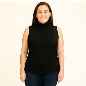 Bill Blass Black Mock Womens Turtleneck Sz 1X